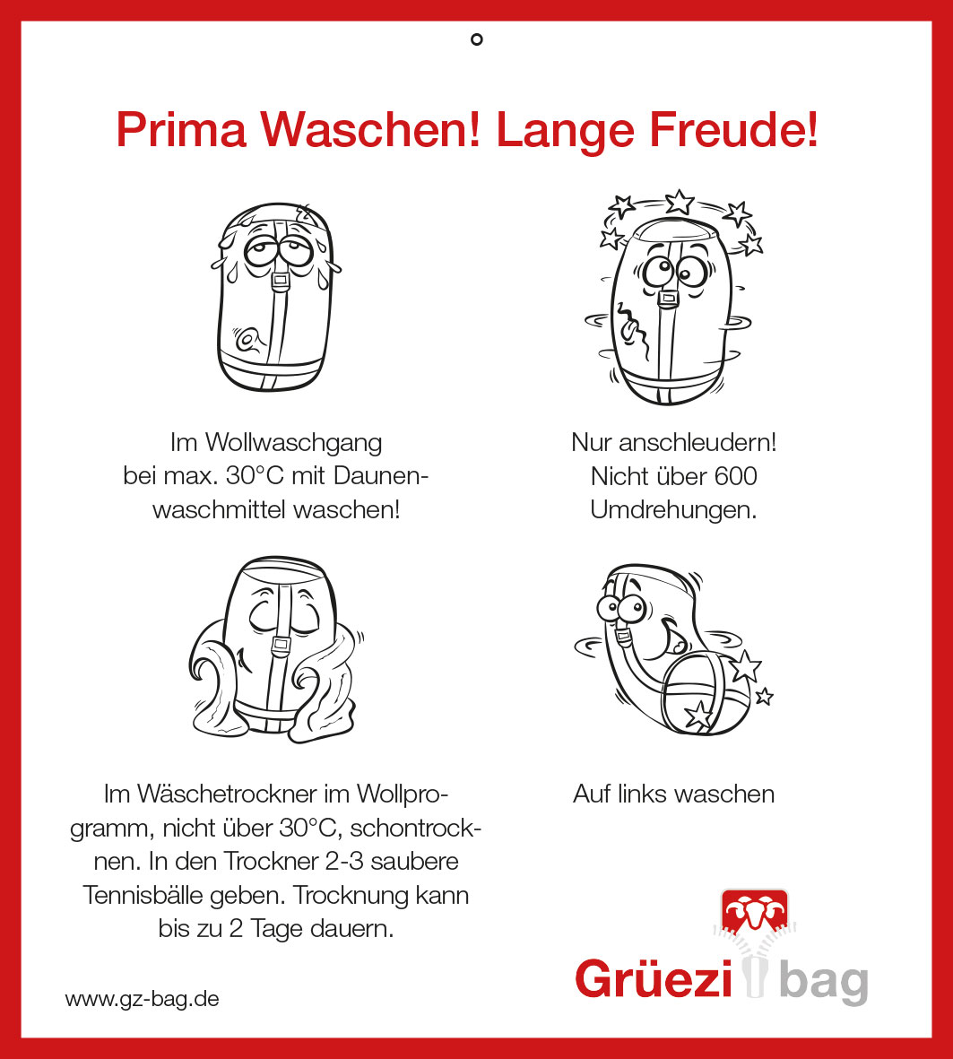 Waschanleitung