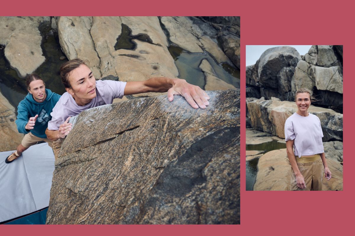 Stella Plantin beim Bouldern