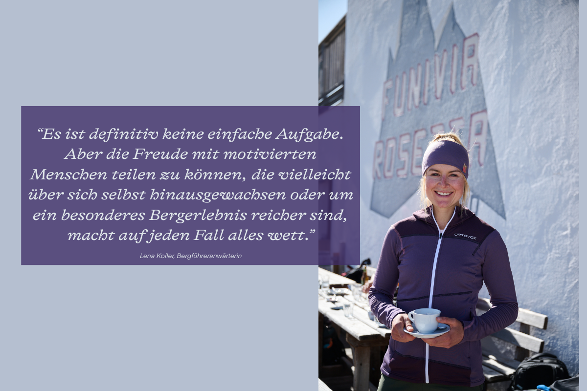 Lena Koller vor Hütte
