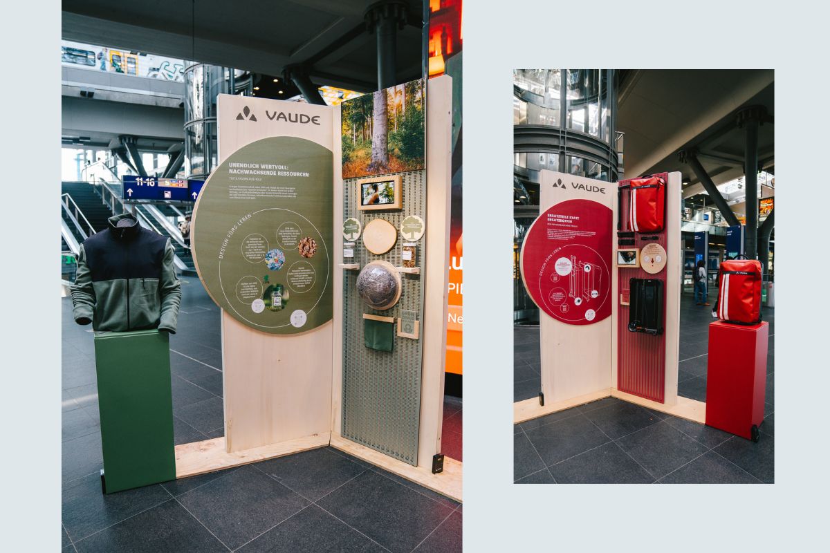 Design for life Ausstellung von Vaude am Berliner Hauptbahnhof