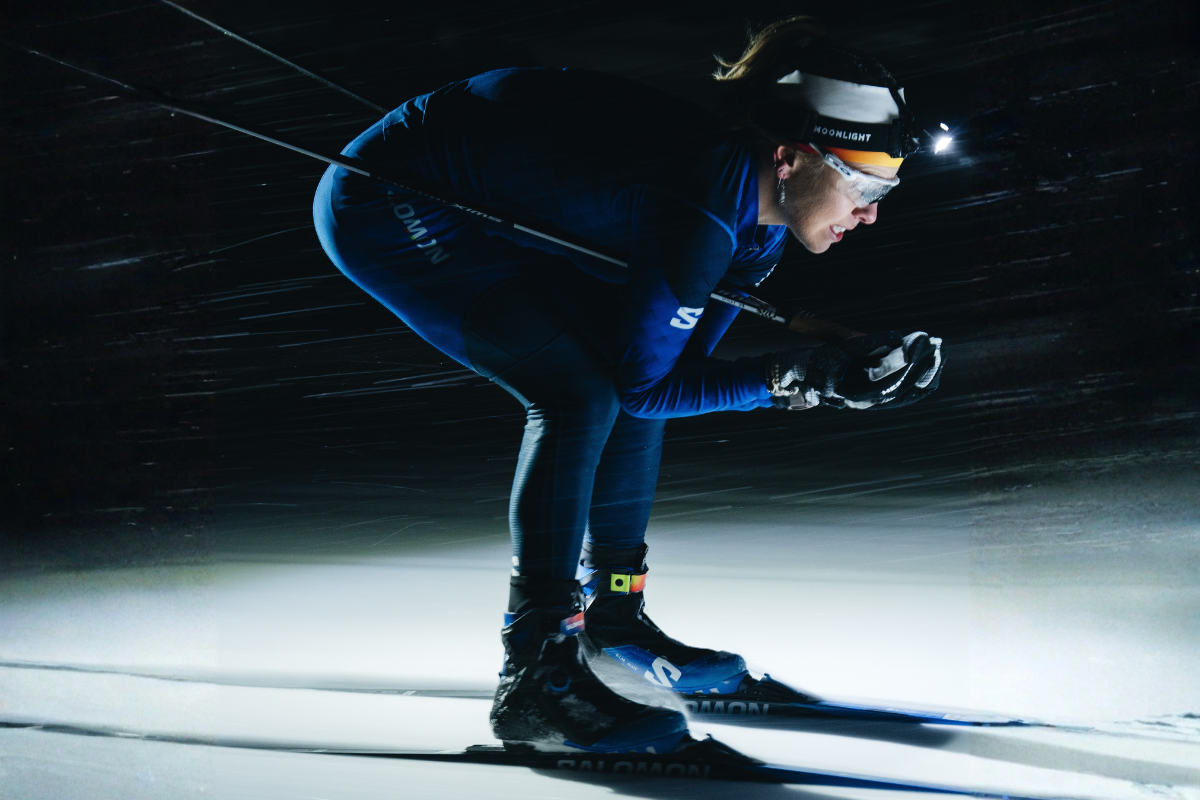Salomon Skating Ski in Action.